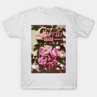 Alberta Made Poster with Alberta roses T-Shirt